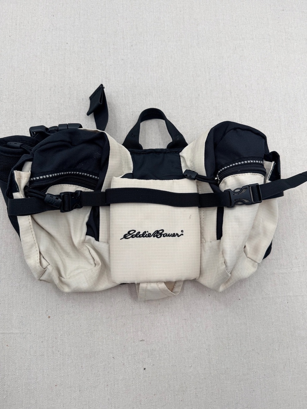 Eddie Bauer Cream and Black Multi-Pocket Work Tool Bag